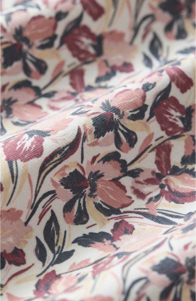 Pact Fit & Flare Signature Scoop Dress Made With Organic Cotton, Alternate, color, Paradise Petals Cream