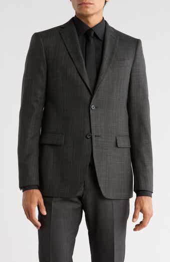 John Varvatos Star USA Plaid Knit Sport Coat