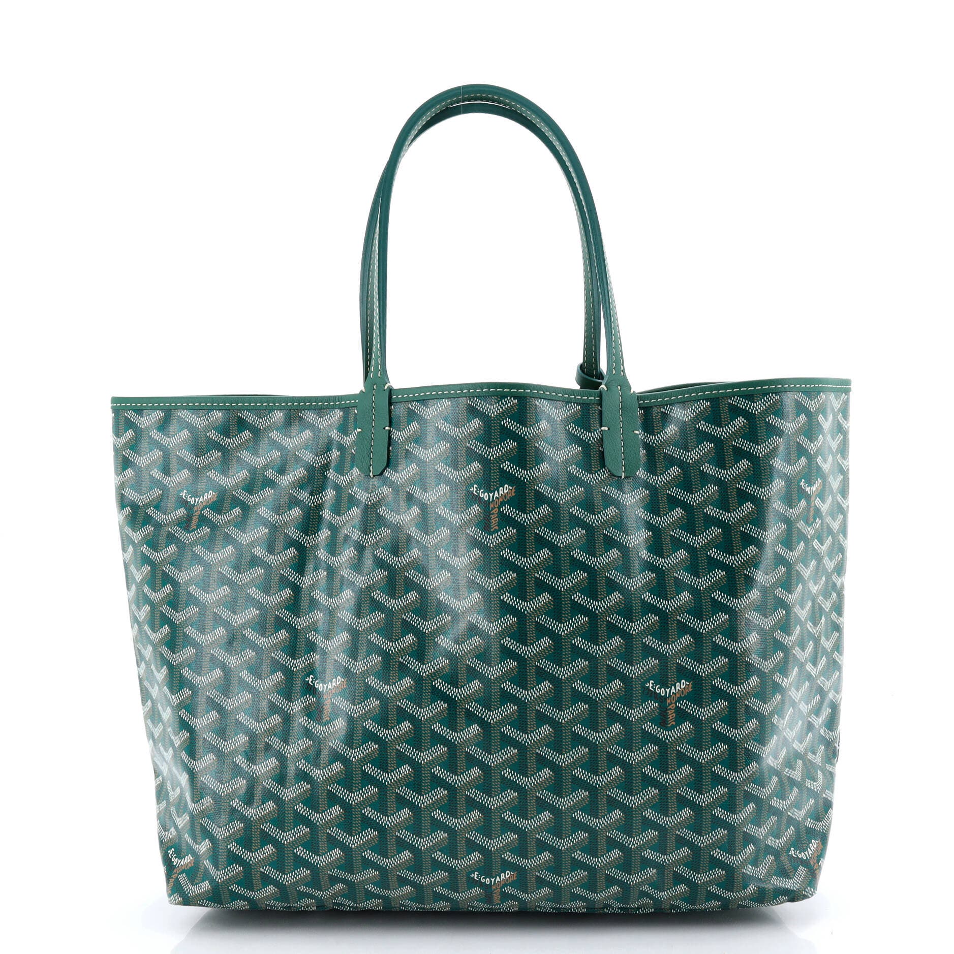 Pre-Owned Goyard Saint Louis Tote Coated Canvas PM, Main, color, Green