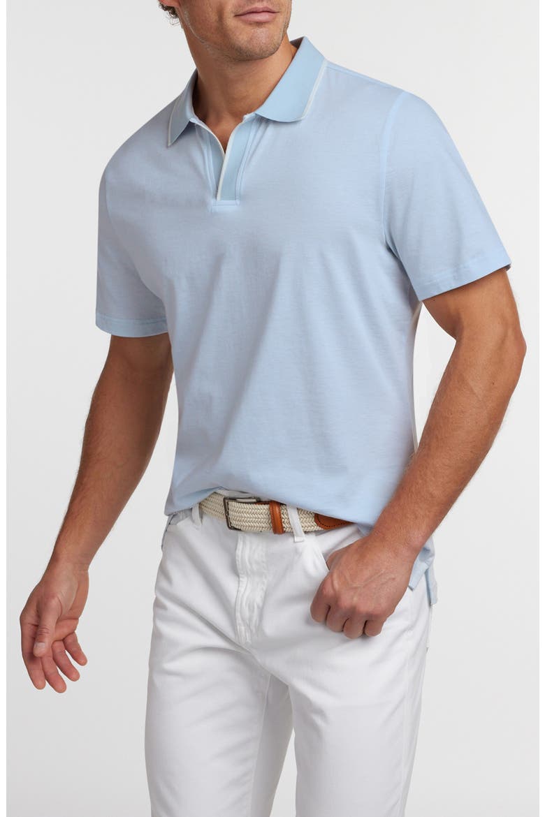 Hemingway Cotton & Silk Polo, Alternate, color, SKY