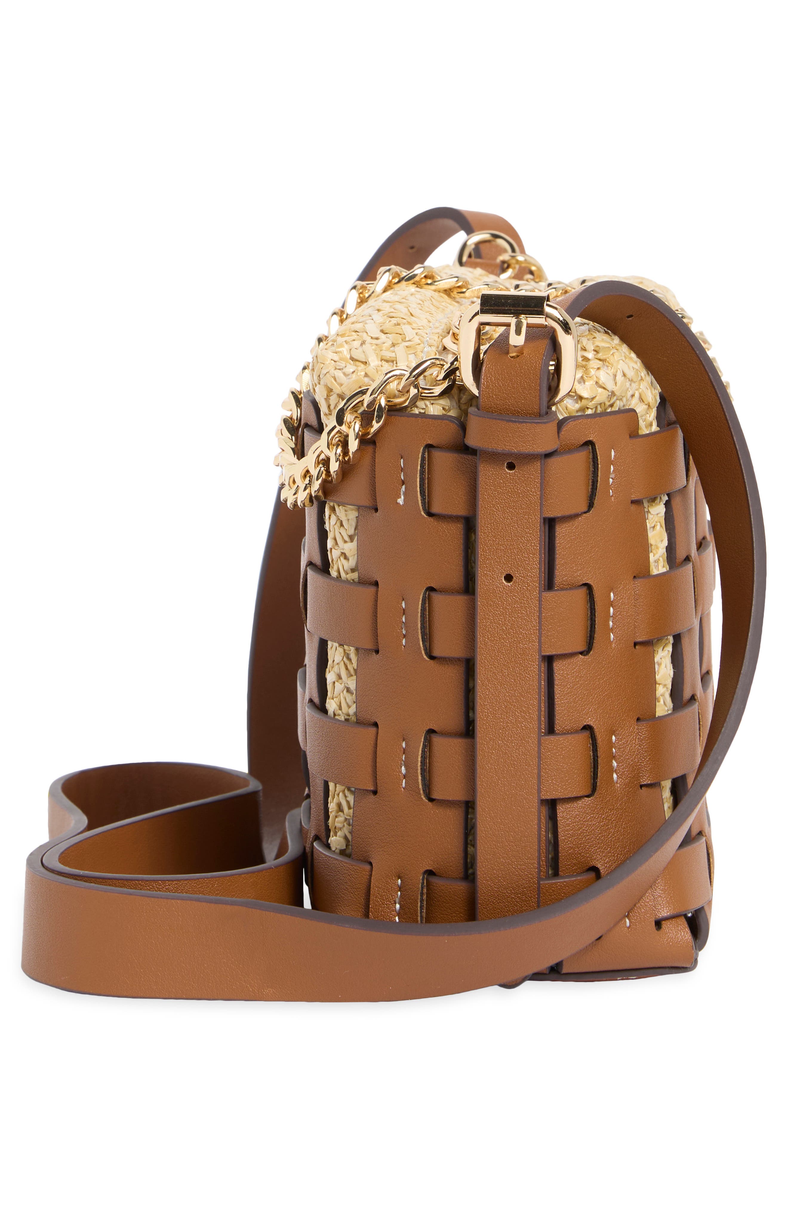 Dolce Vita Cassis Faux Leather Crossbody Bag, Alternate, color, Saddle