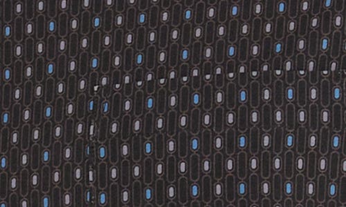 7 Diamonds Calix Geo Print Short Sleeve Performance Button-up Shirt In Black