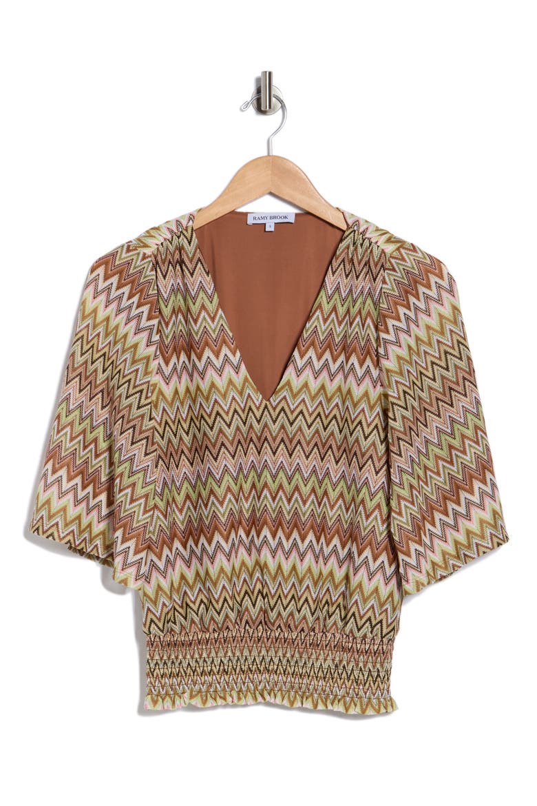 Mirage Knit Top, Alternate, color, MULTI CHEVRON KNIT