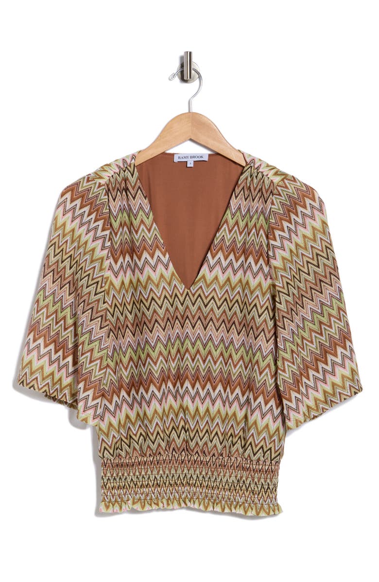 Ramy Brook Mirage Knit Top, Main, color, Multi Chevron Knit