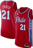 Jordan Brand Men's Jordan Brand Joel Embiid Red Philadelphia 76ers Authentic Player Jersey - Statement Edition
