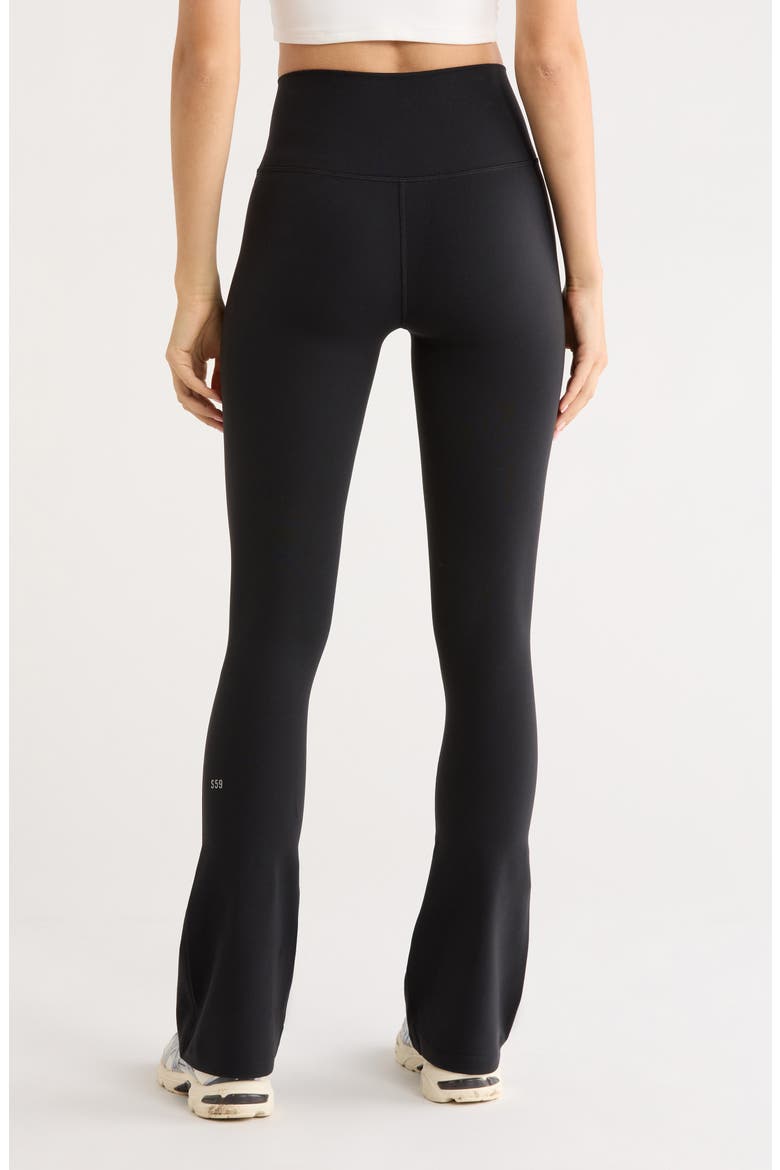 Raquel High Waist Supplex Flare Leg Pants, Alternate, color, BLACK