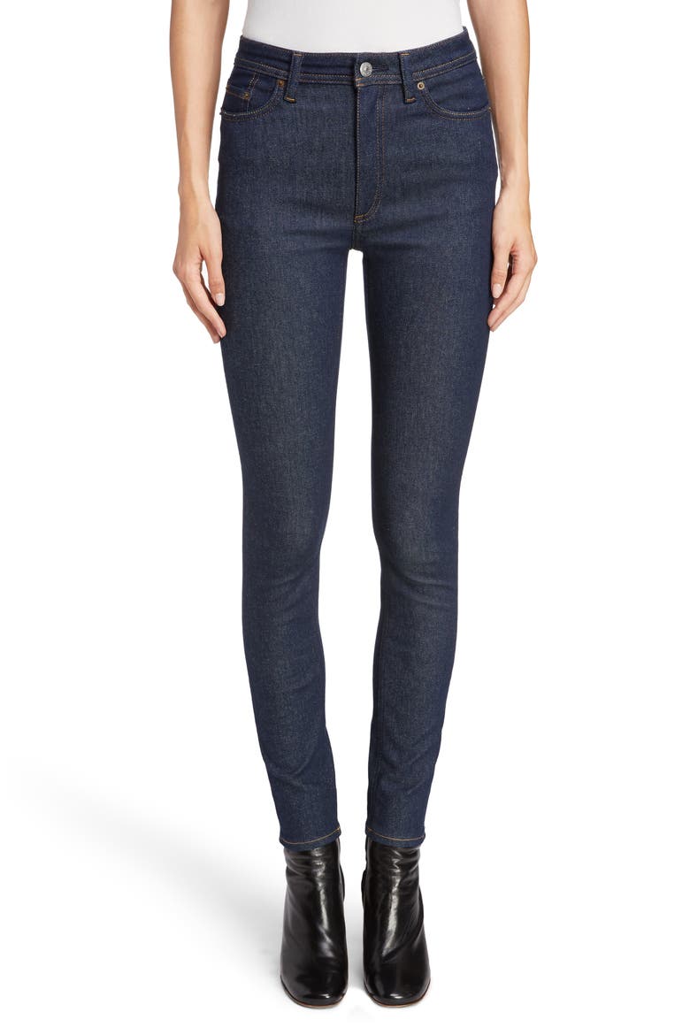 Peg High Waist Skinny Jeans, Main, color, INDIGO
