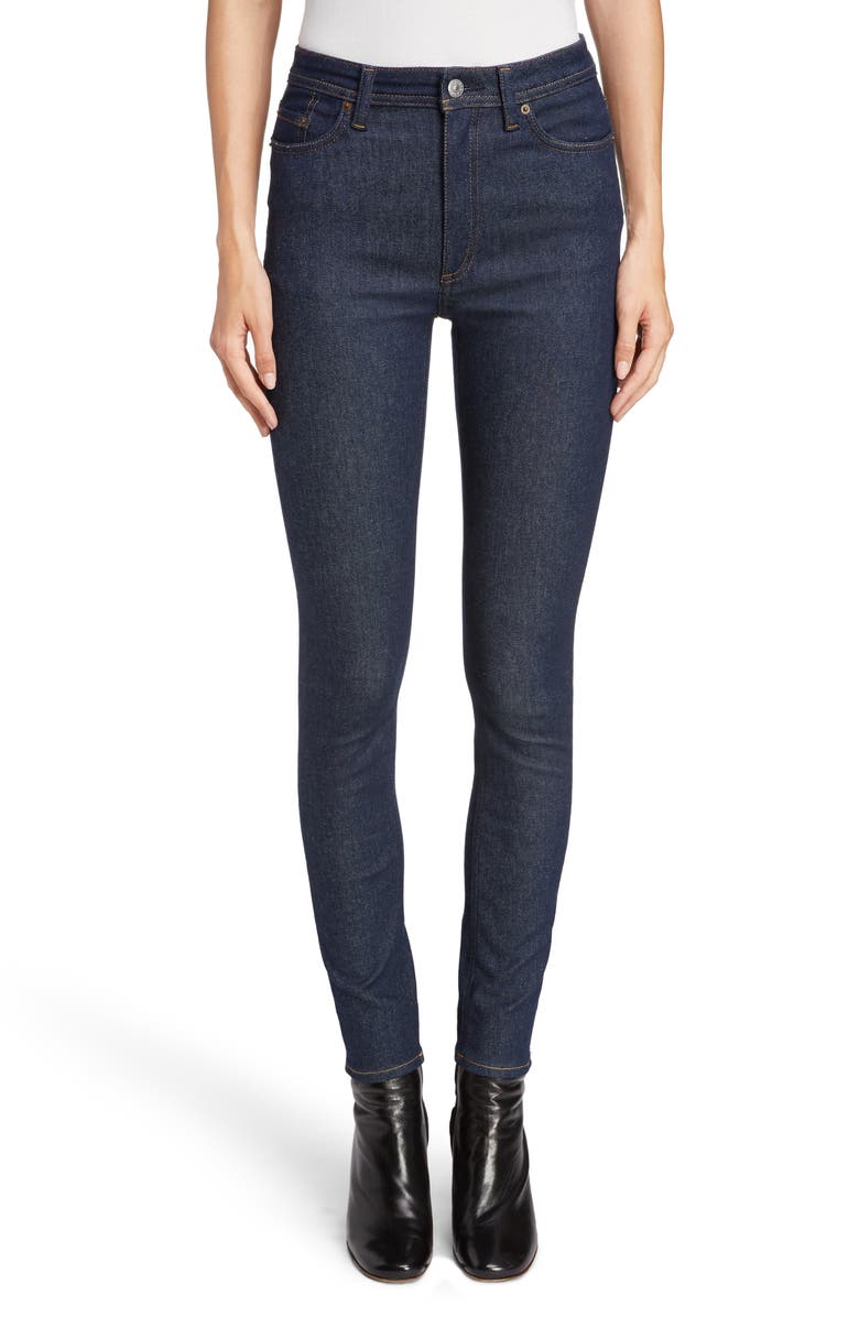 Acne Studios Peg High Waist Skinny Jeans, Main, color,