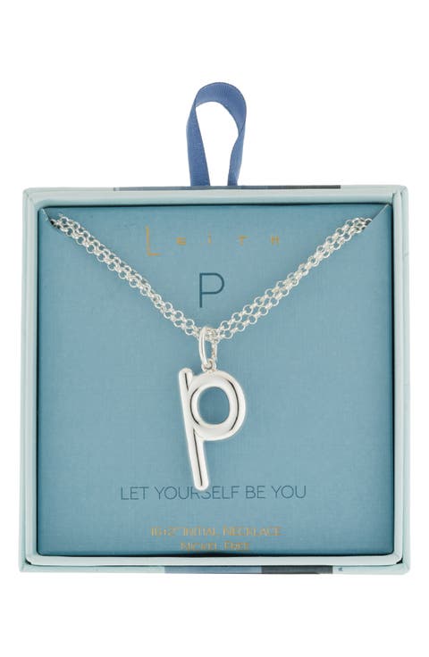 Lowercase Initial Bubble Pendant Necklace