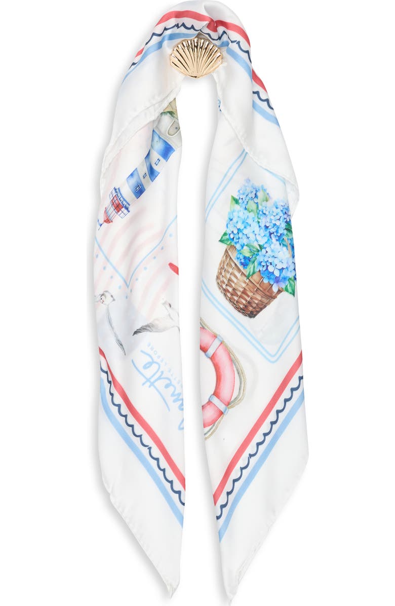 Nanette Lepore Two-for-One Tote Bag, Alternate, color, Cornflower Blue / Hydrangea