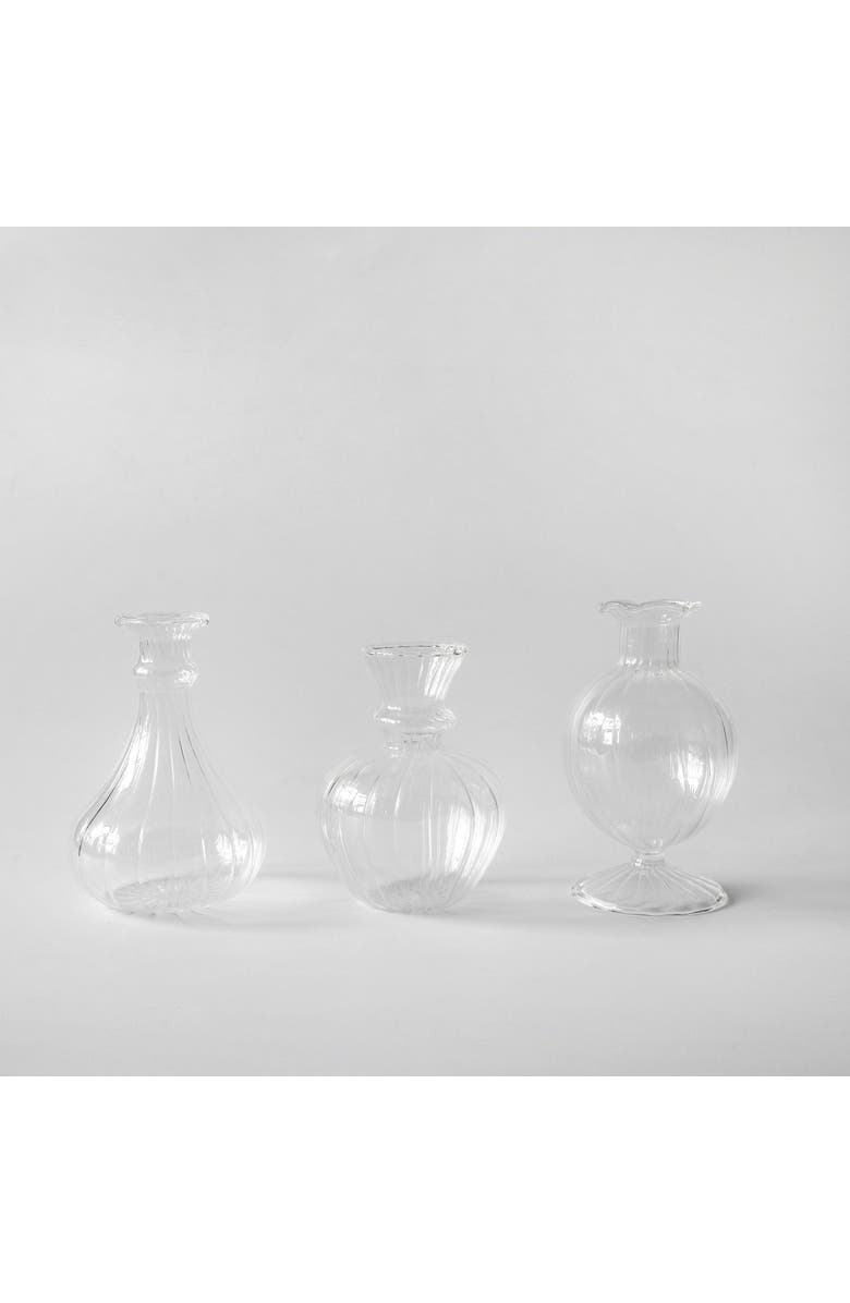 Mrs. Alice Nancy Bud Vases, Alternate, color, Clear