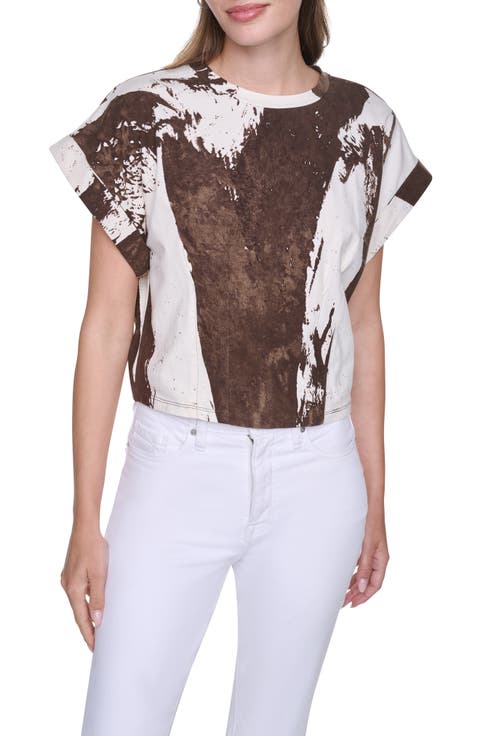 Dolman Sleeve Pleated Crop Top