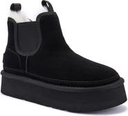 Australia Luxe Collective Genuine Shearling Platform Ankle Boot