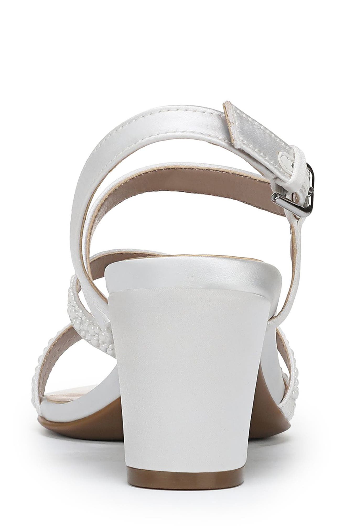 Naturalizer Bridget Sandal, Alternate, color, Pearl White Satin