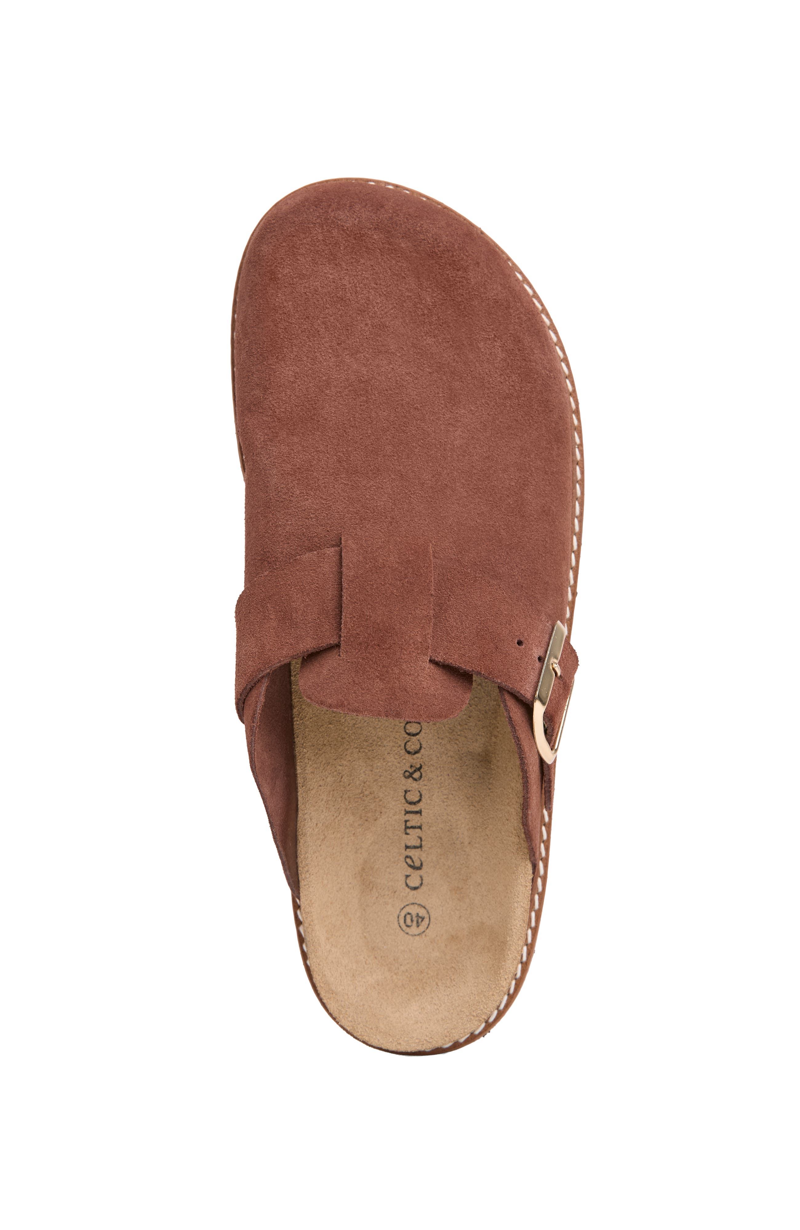 Welt Detail Clog, Alternate, color, Brown Rust