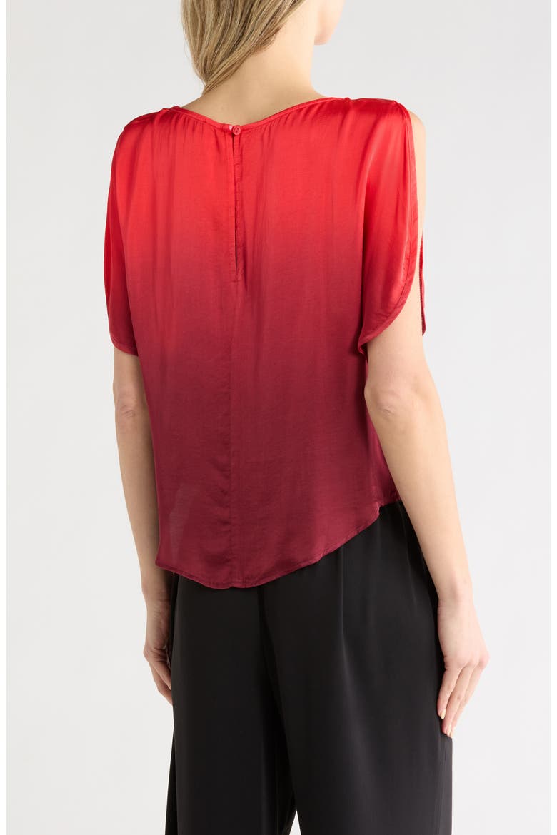 Rumi Slit Sleeve Top, Alternate, color, DARK RUBY OMBRE