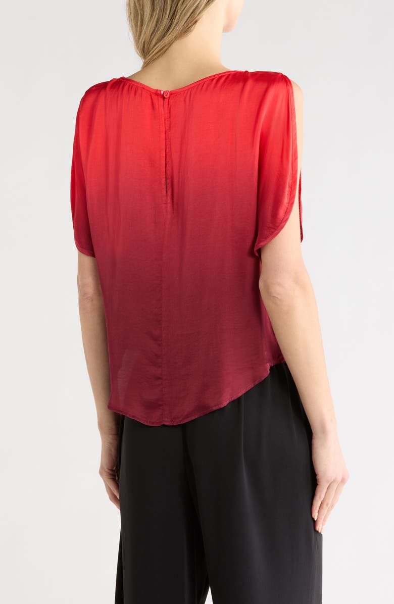 Young, Fabulous & Broke Rumi Slit Sleeve Top, Alternate, color, Dark Ruby Ombre