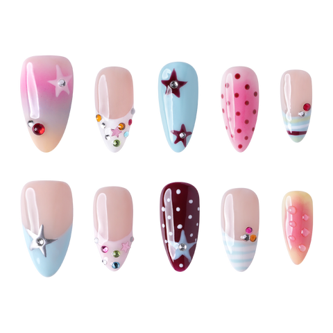 La - Medium Almond Press-on Nails