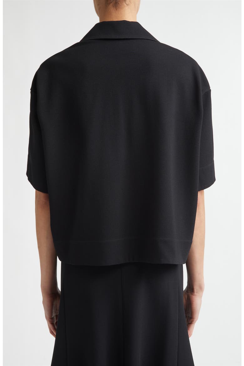 Crop Rib Polo, Alternate, color, BLACK