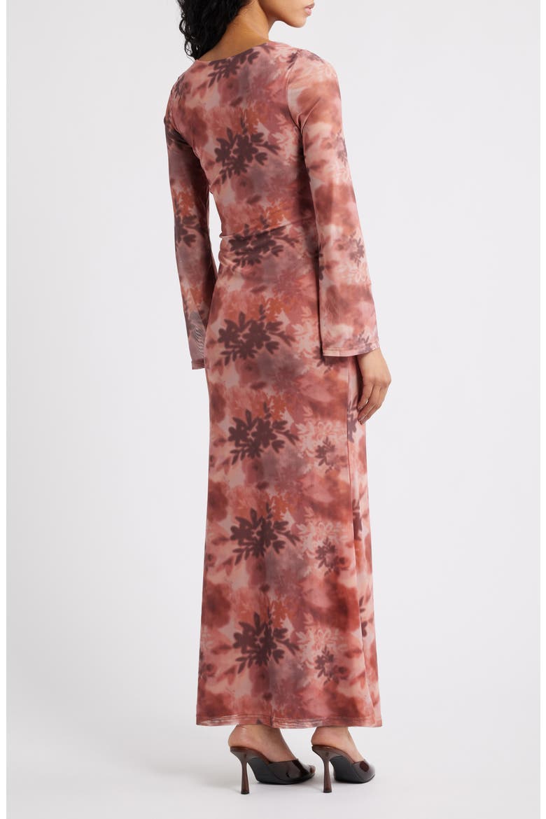 Nash Long Sleeve Body-Con Dress, Alternate, color, BLURRED BOTANICS