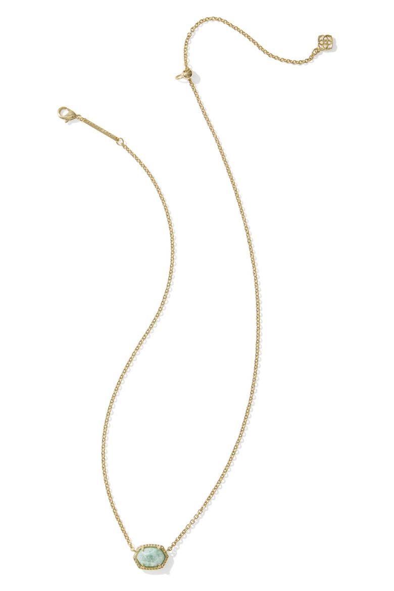 Daphne Frame Stone Pendant Necklace, Alternate, color, GOLD TEAL AMAZONITE