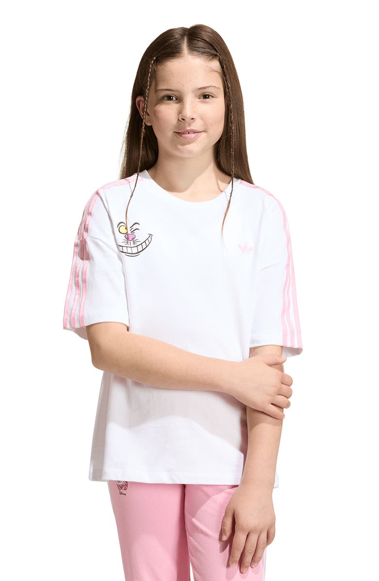 adidas x Disney Alice in Wonderland Kids' Cotton Graphic T-Shirt, Alternate, color, White