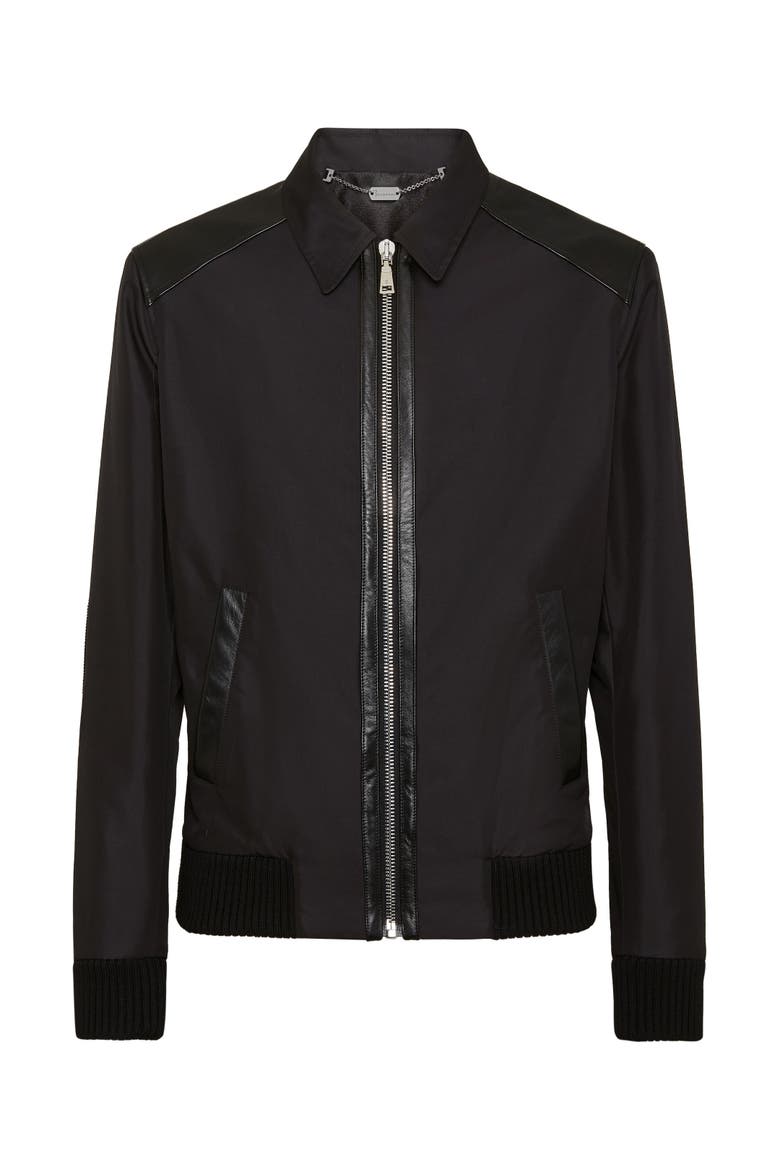 Bomber Shirt Collar Men, Main, color, black