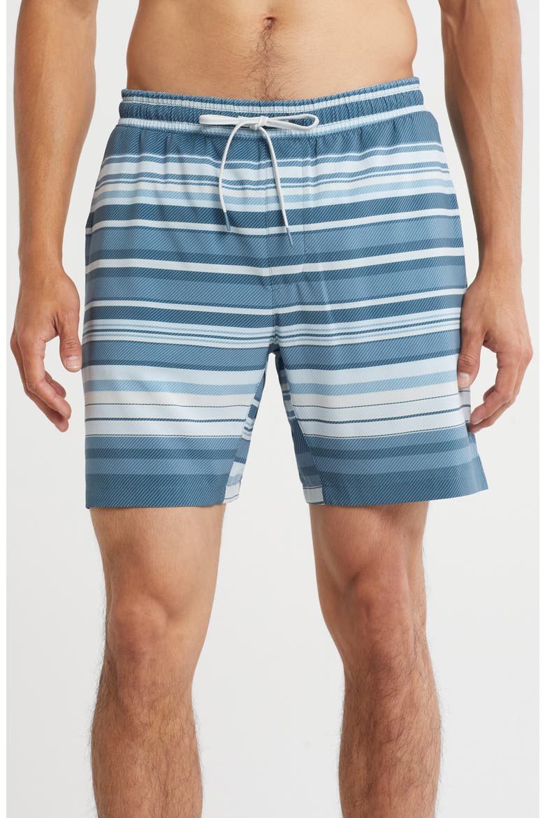 Shorelite Performance Swim Trunks, Main, color, ICY WATERS OMBRE