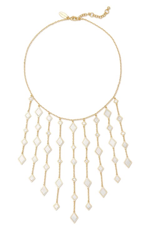 Eliza Crystal Fringe Collar Necklace