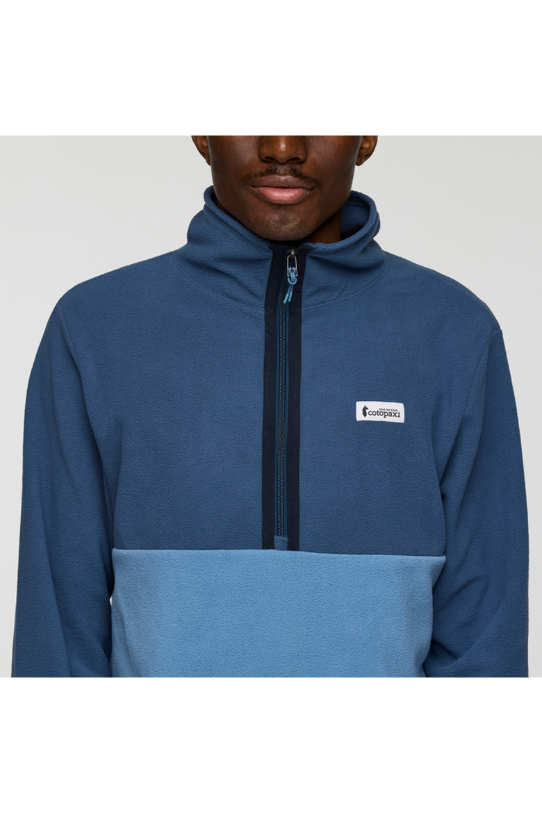 Amado Fleece Pullover - Men's, Alternate, color, Deep Sea and Fjord