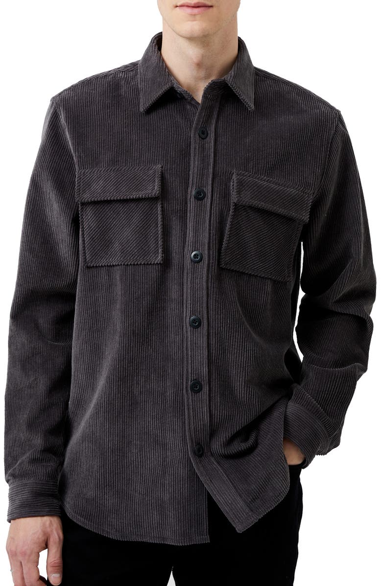 French Connection Jumbo Corduroy Button-Up Shirt, Main, color, 