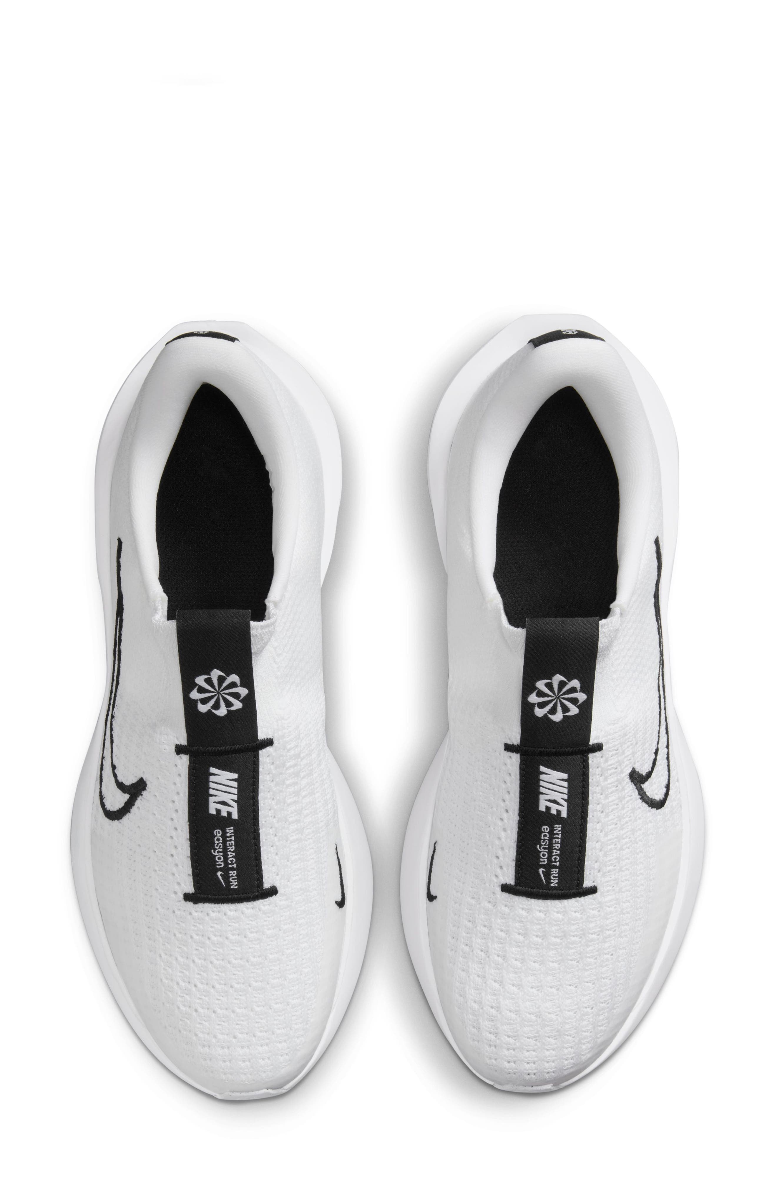 Nike Interact Run EasyOn Running Sneaker, Alternate, color, White/ Black/ White