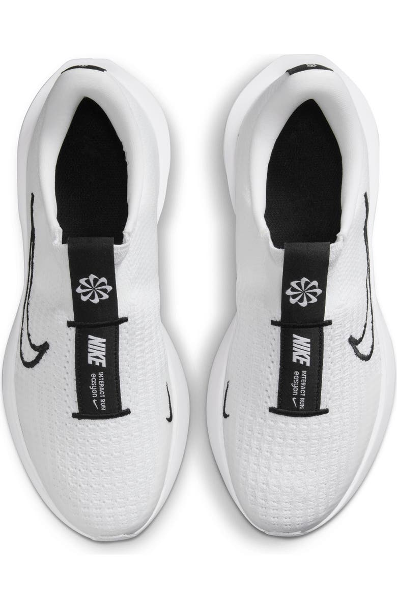 Nike Interact Run EasyOn Running Sneaker, Alternate, color, White/ Black/ White
