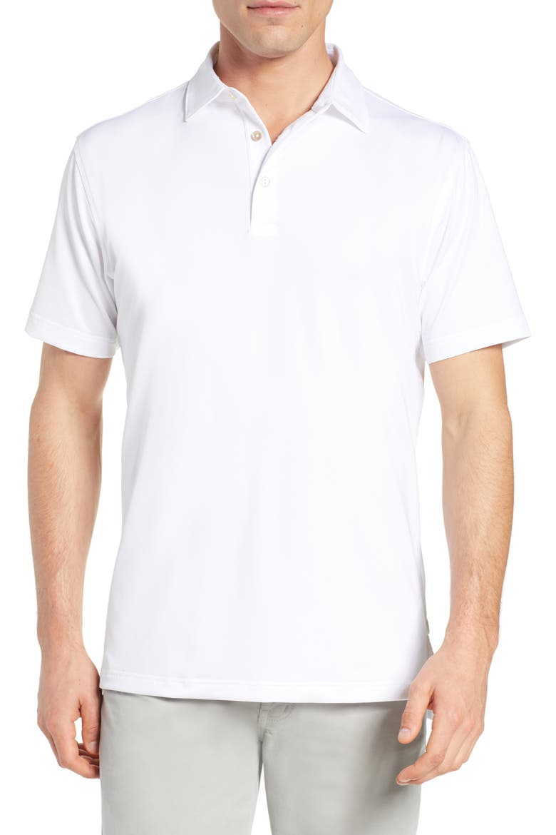 Sean Regular Fit Stretch Jersey Polo, Main, color, WHITE