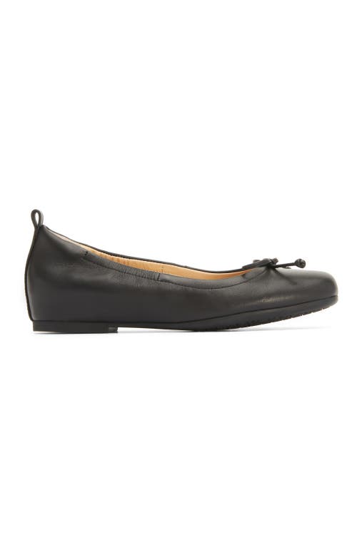 Abeo Cadence Bow Ballet Flat In Black Nappa - Regular