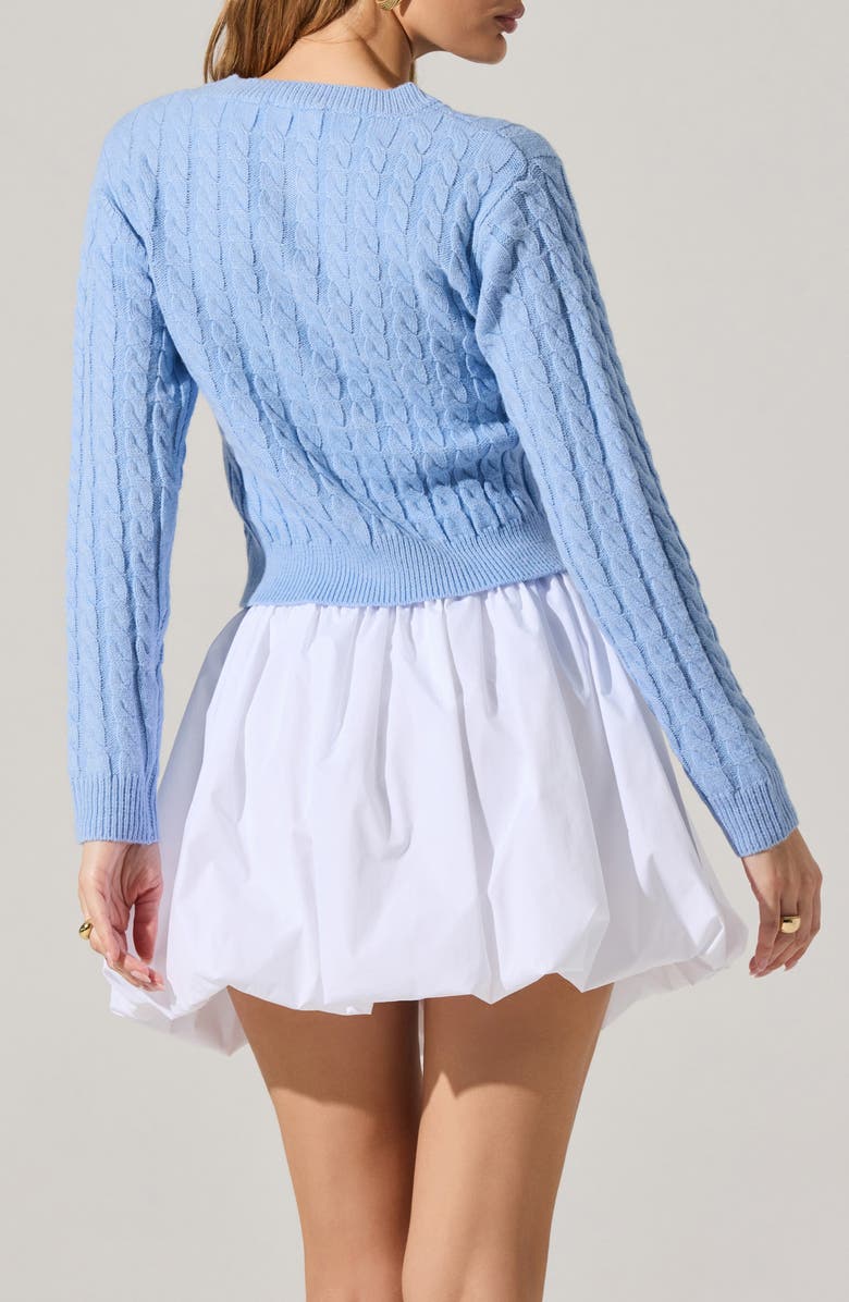 ASTR the Label Cable Stitch Cardigan, Alternate, color,