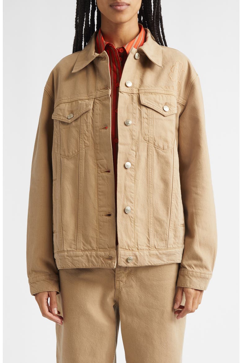 Maridenim Murros Denim Trucker Jacket, Main, color, LIGHT BROWN