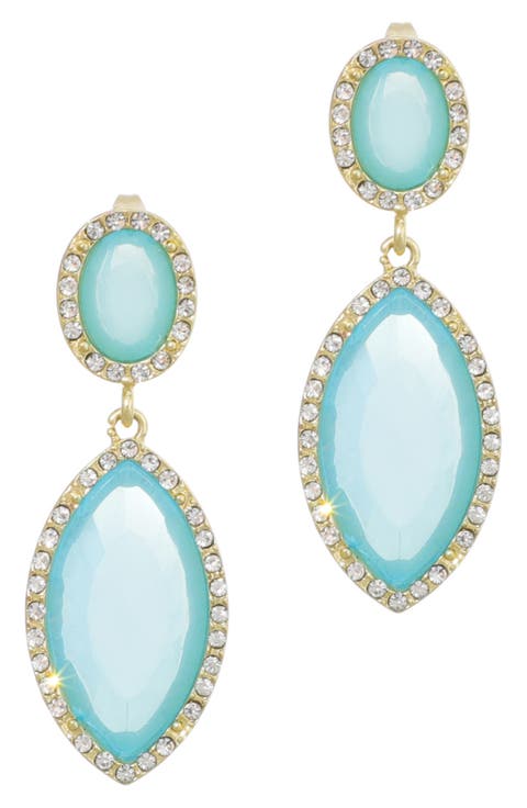 Crystal Halo Drop Earrings