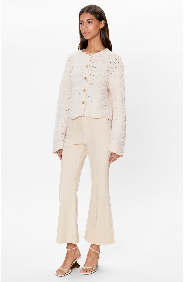 Rebecca Taylor Rem Knit Cardigan, Alternate, color, Ivory