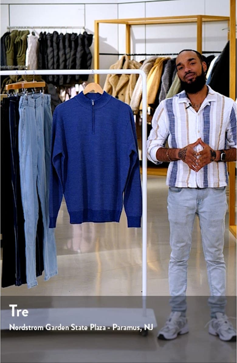 Breaker Bird's Eye Quarter Zip Sweater, sales video thumbnail