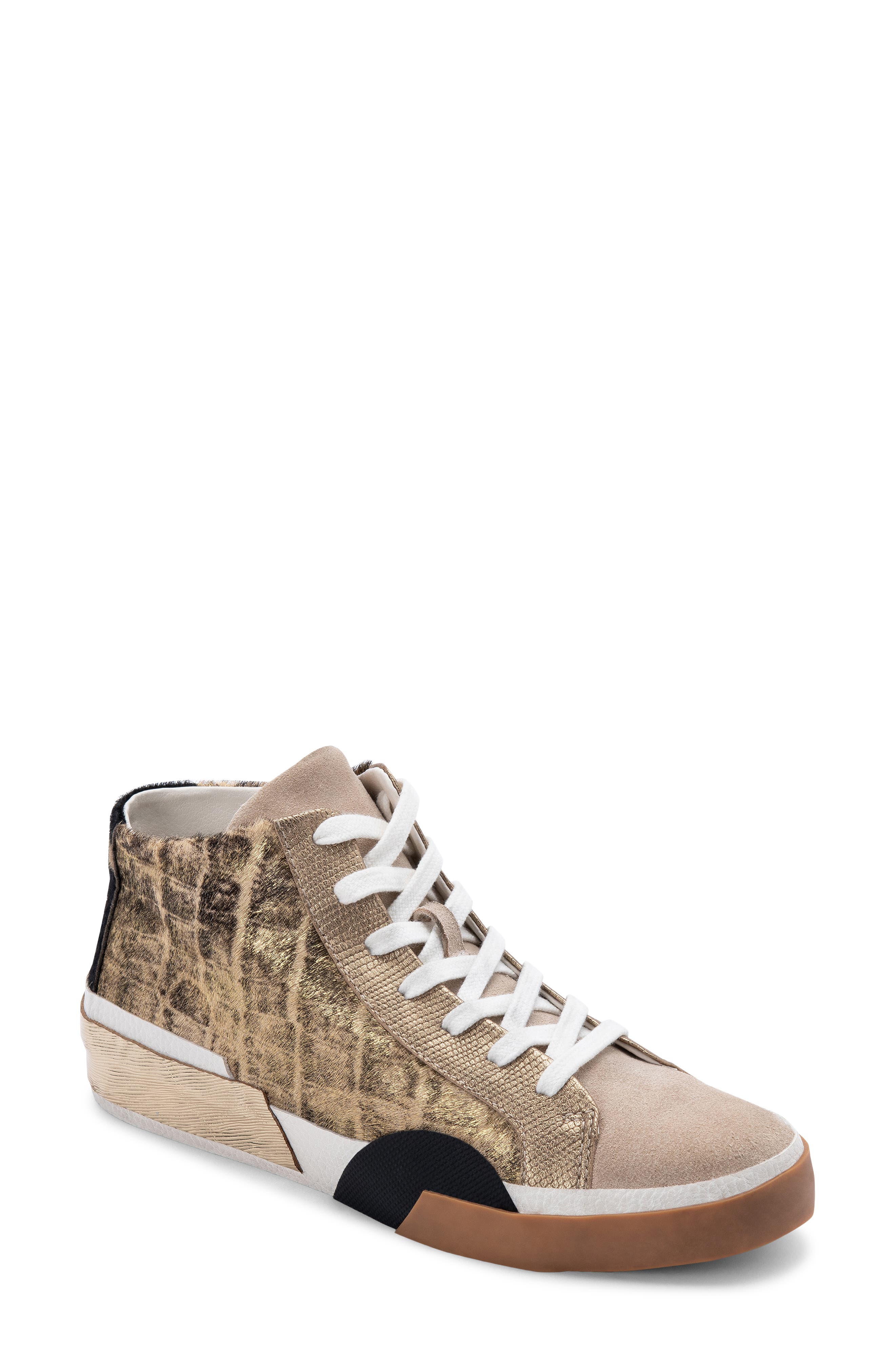 Zoel Sneaker, Main, color, GOLD MULTI CALF HAIR