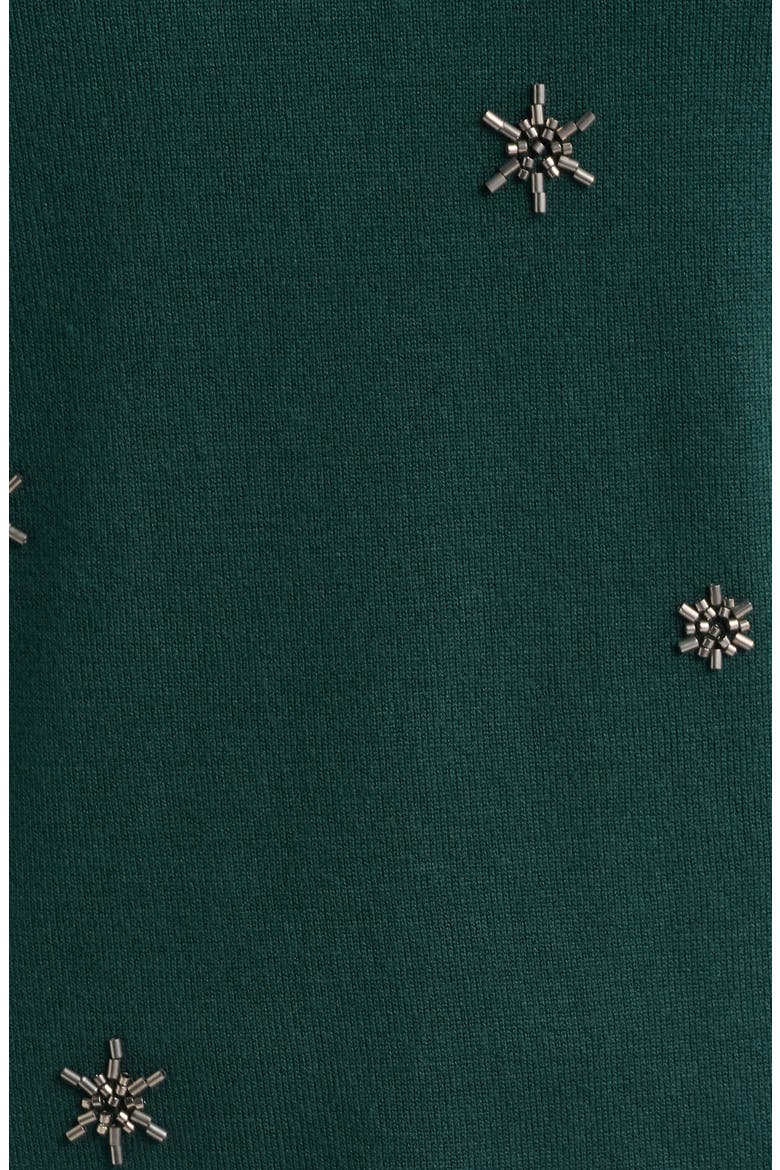 Star Embellished Crewneck Sweater, Alternate, color, PINE FOREST