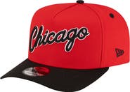 New Era Men's New Era Red/Black Chicago Bulls 80s Throwback A-Frame 9FIFTY Snapback Hat