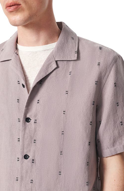Rag & Bone Avery Camp-collar Embroidered Linen Shirt