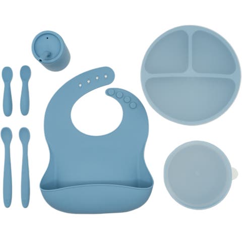 Silicone Baby Feeding Set, Develops Self Feeding Skills, BPA-Free, 8-Piece