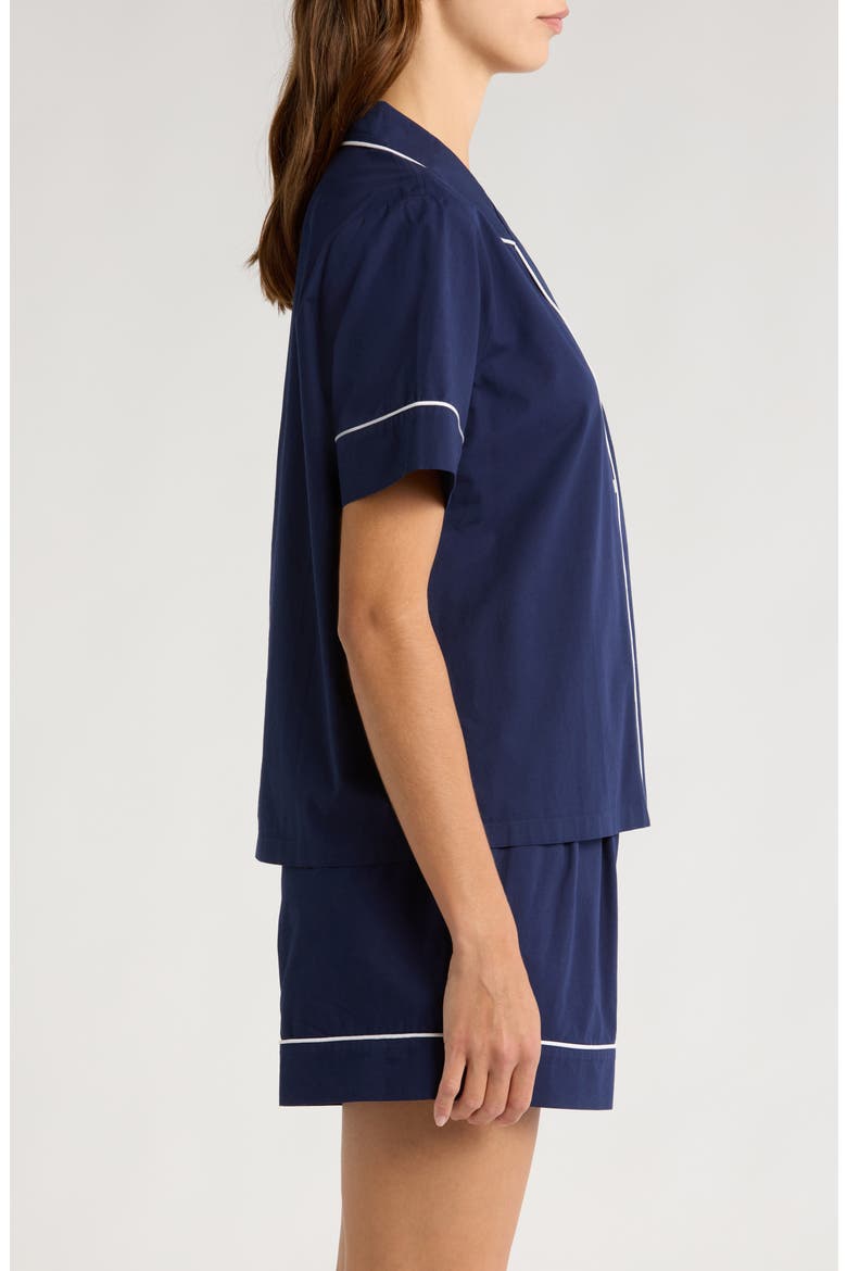 Classic Short Cotton Pajamas, Alternate, color, NAVY PEACOAT