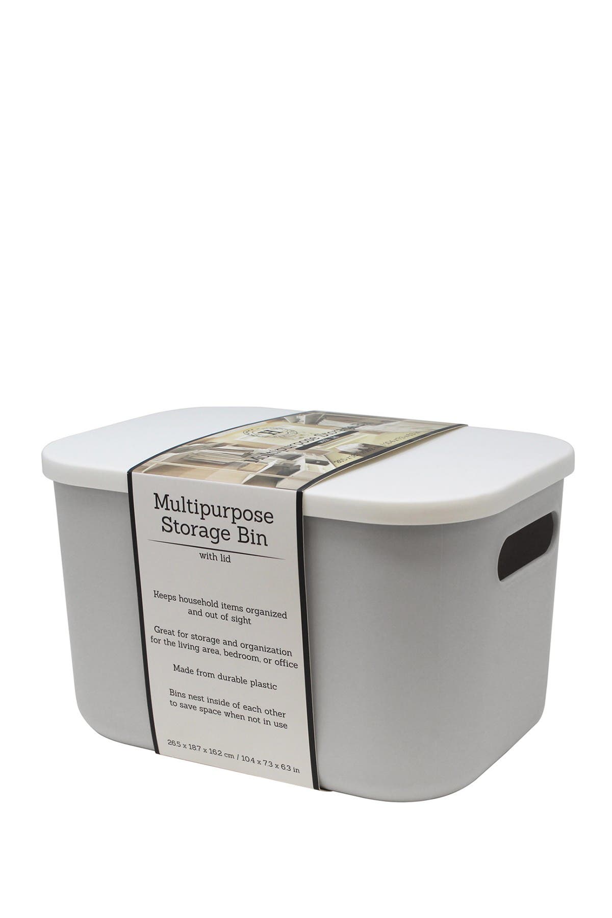 Gourmet Home Products Heritage Light Gray Large Multipurpose Storage ...