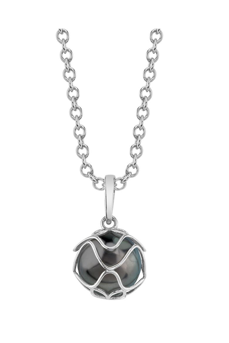 Tahitian South Sea Pearl Cora Pendant, Main, color, White Gold