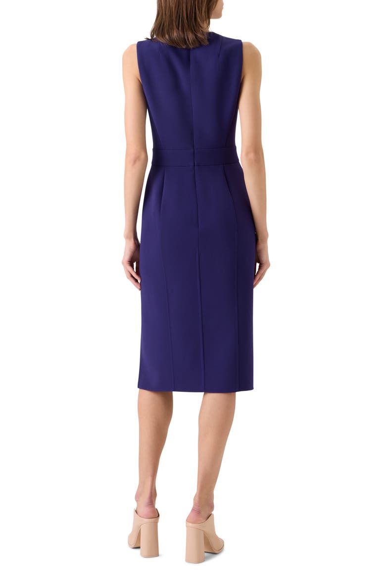 Stretch Wool Sheath Dress, Alternate, color, DARK PURPLE