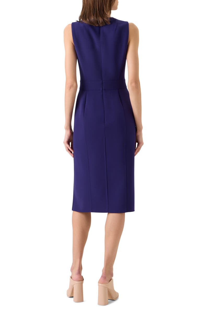 Akris Stretch Wool Sheath Dress, Alternate, color, Dark Purple